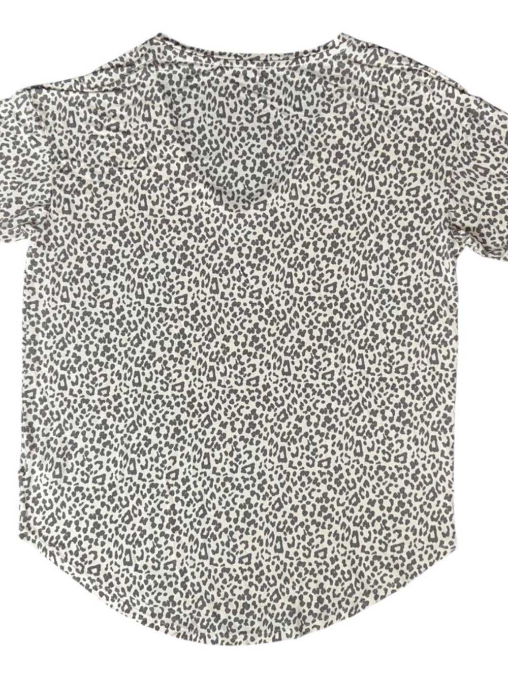 American Eagle T Shirt Womens Soft and Sexy Leopard Print V Neck Oversized Sz XS